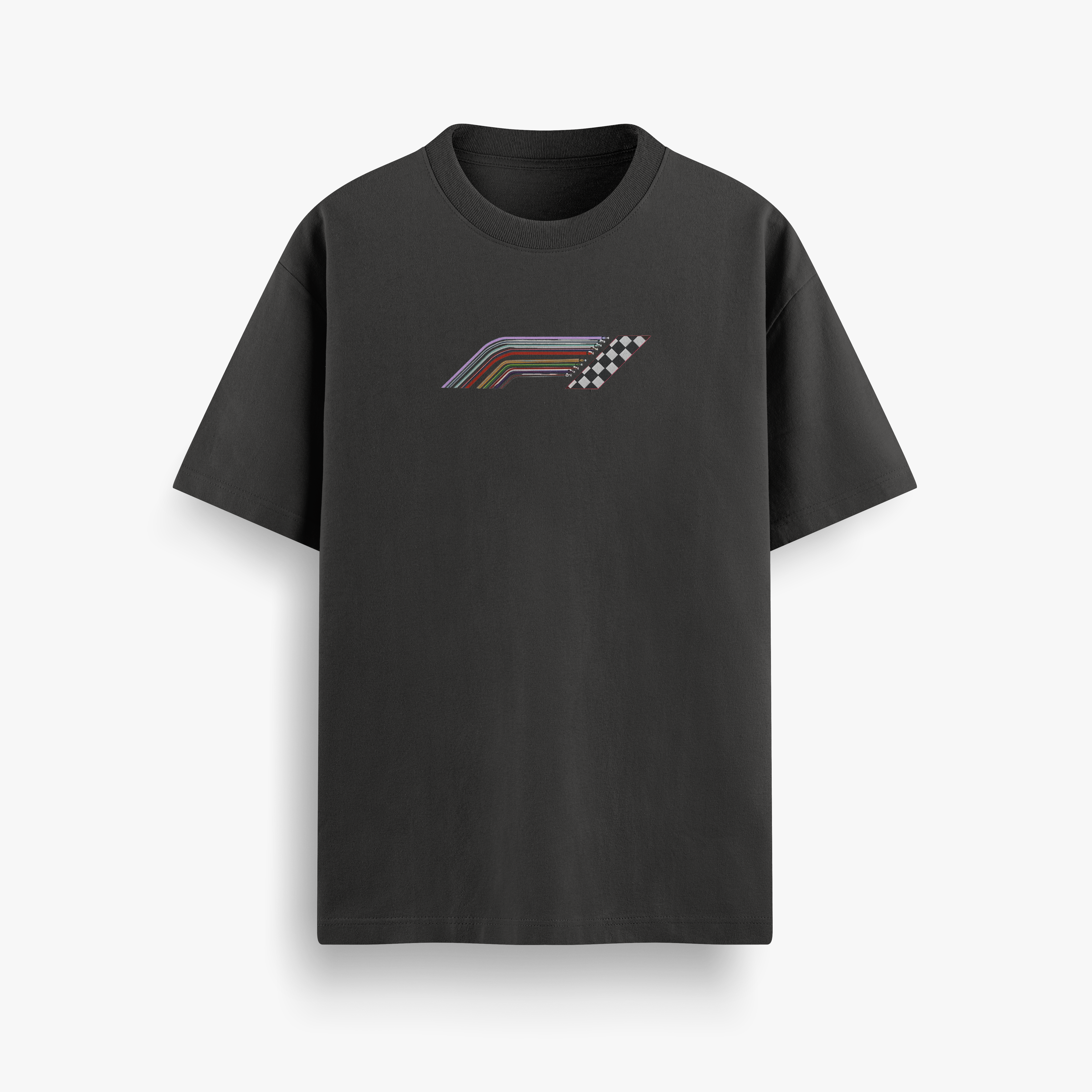 F1 Essentials Black Oversized 240 GSM Tee
