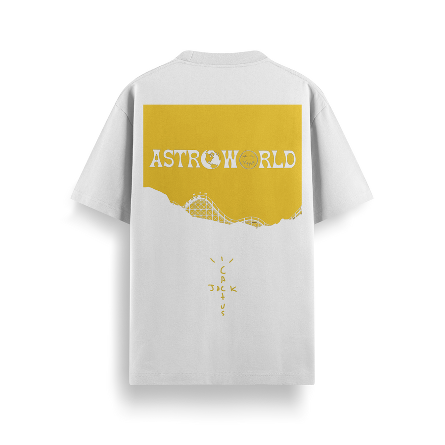 Astroworld Pulse White Oversized 240 GSM Tee