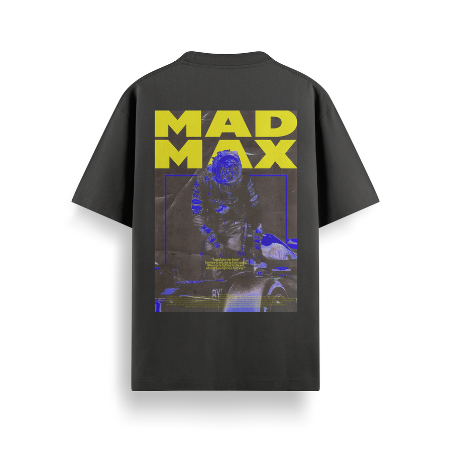 Mad Max Attack Black Oversized 240 GSM Tee