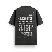 Race Start Black Oversized 240 GSM Tee