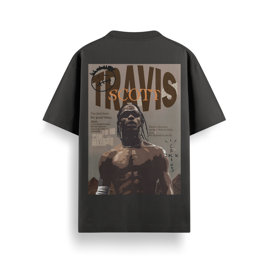 Good Times Issue Black Oversized 240 GSM Tee