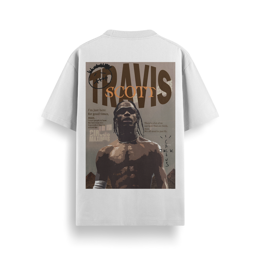 Good Times Issue White Oversized 240 GSM Tee