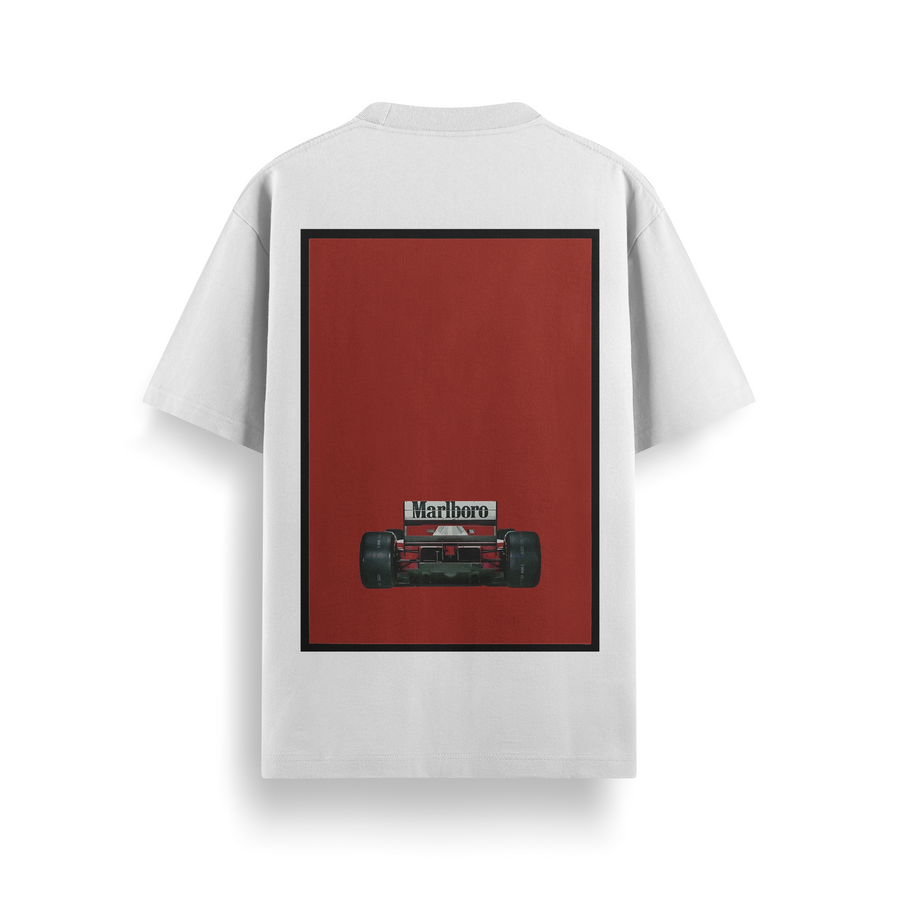 Smoke Break White Oversized 240 GSM Tee