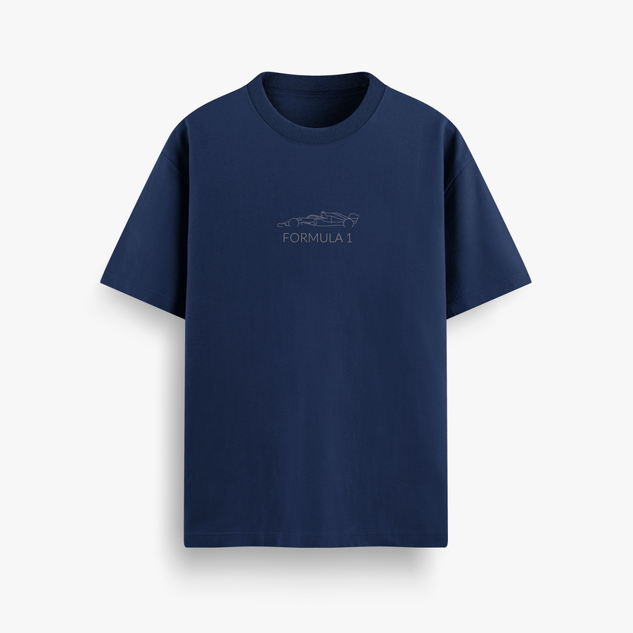 Michael Schumacher Tribute Navy Oversized 240 GSM Tee