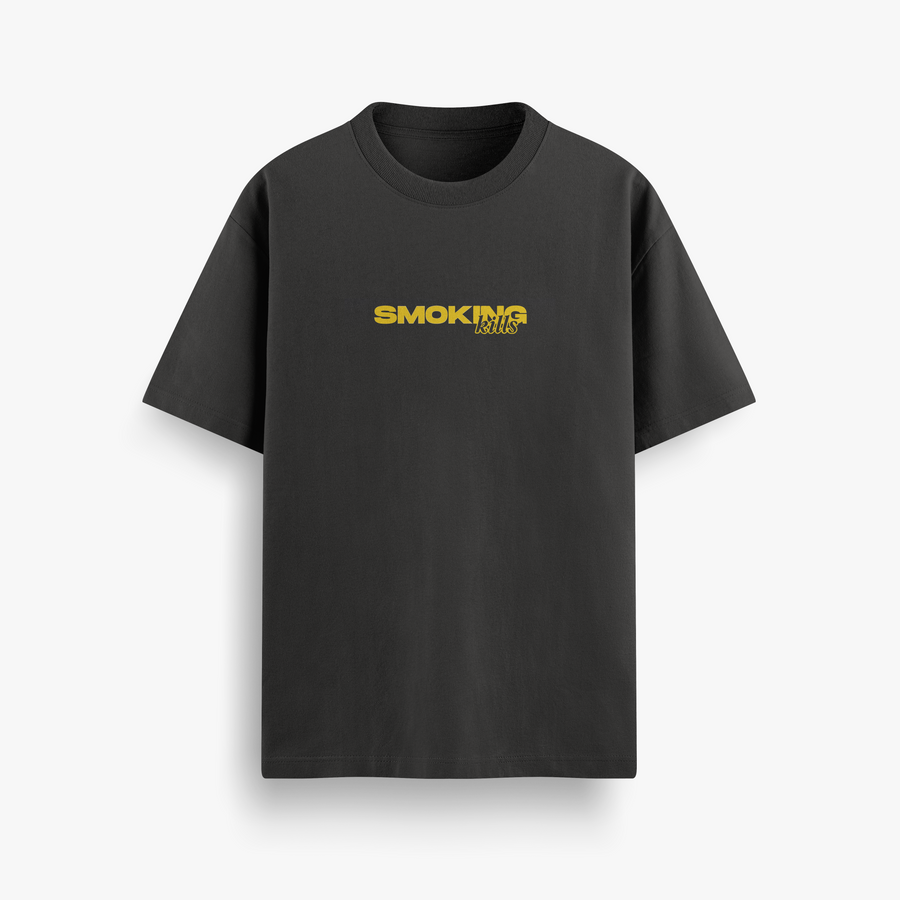 Smoke Break Black Oversized 240 GSM Tee