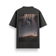 Interstellar Descent Oversized Black 240 GSM Tee