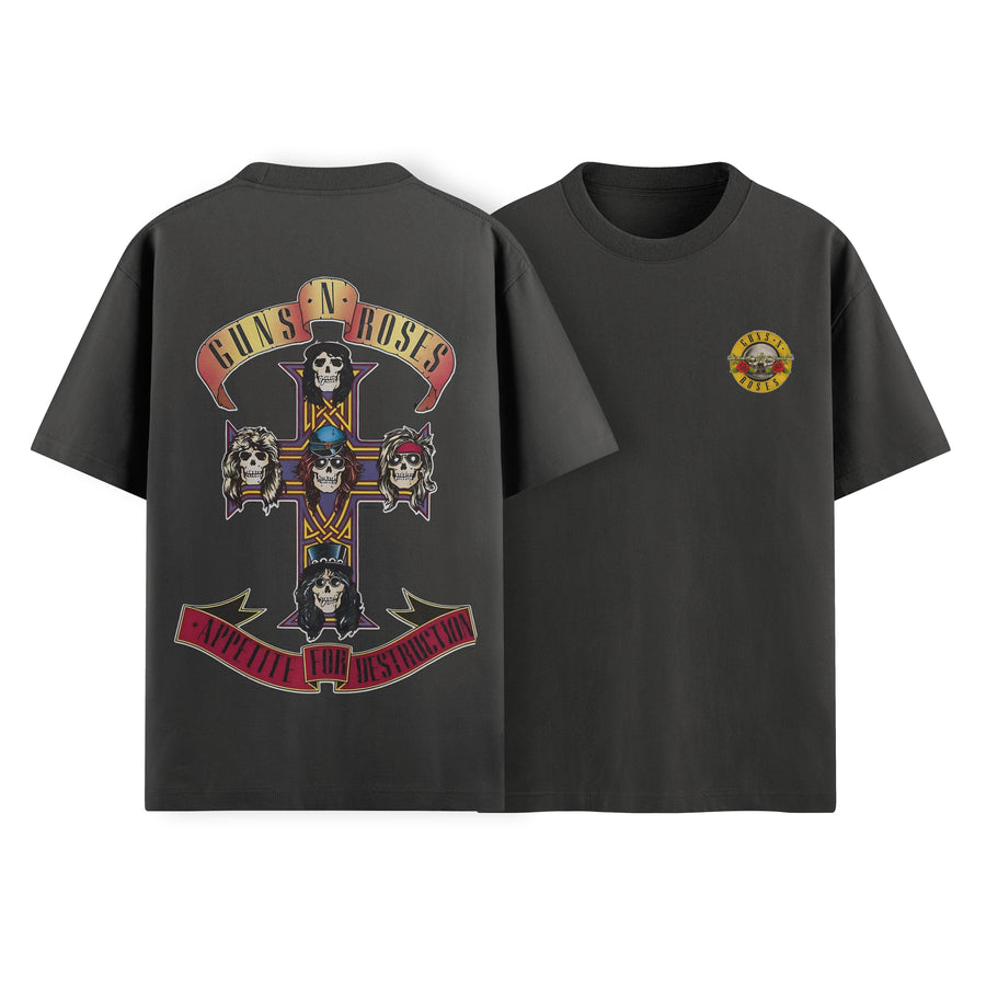Guns N' Roses - Welcome To The Jungle Oversized 240 GSM Tee