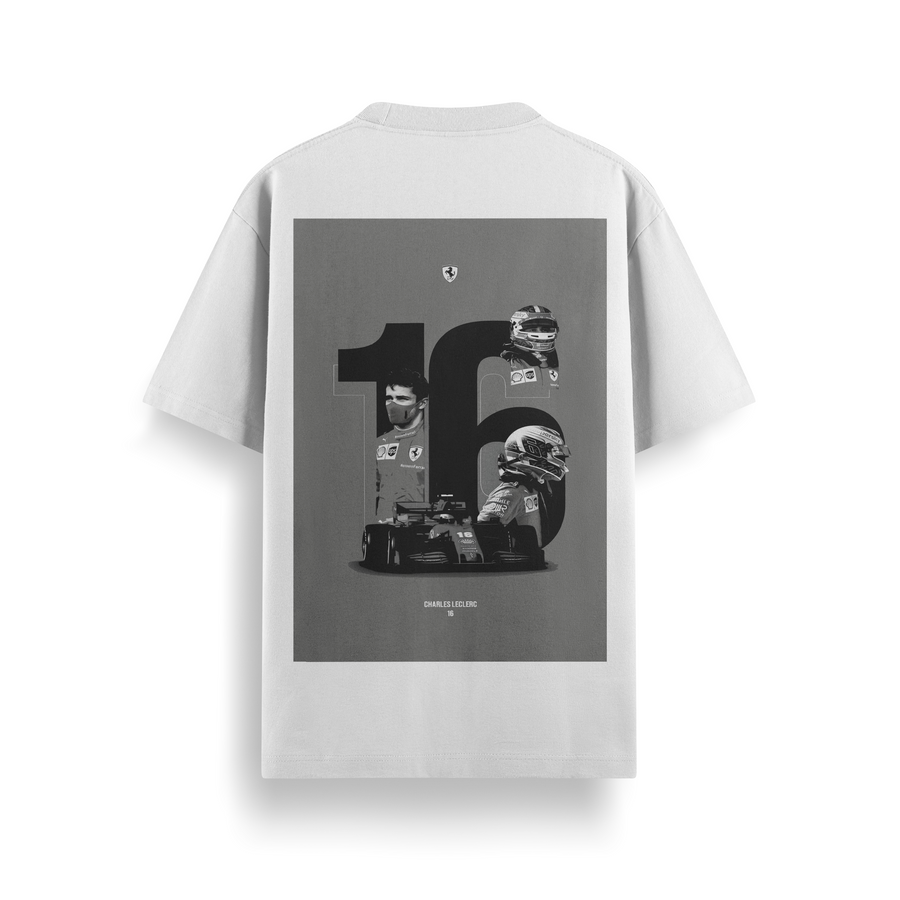 Leclerc Drift White Oversized 240 GSM Tee