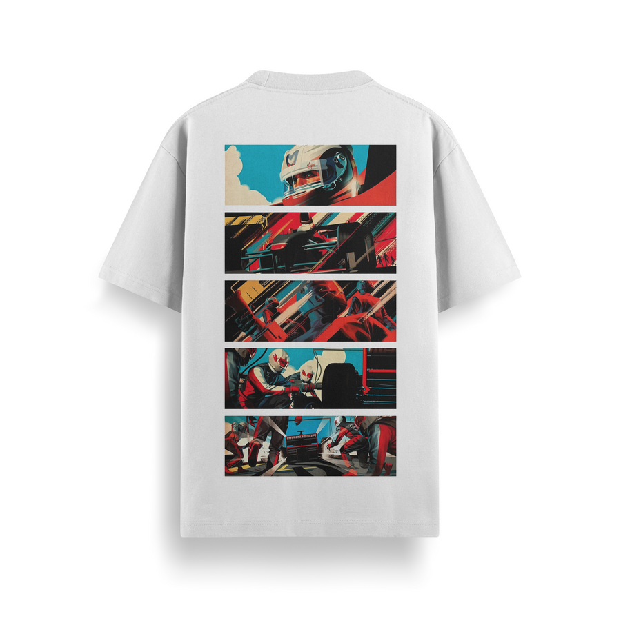 F1 - Race Panels Oversized 240 GSM Tee