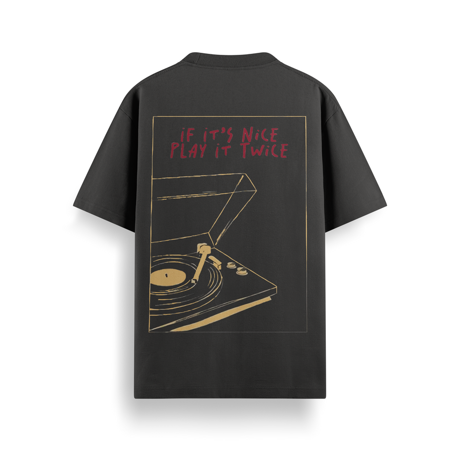 Play It Twice Oversized 240 GSM Tee