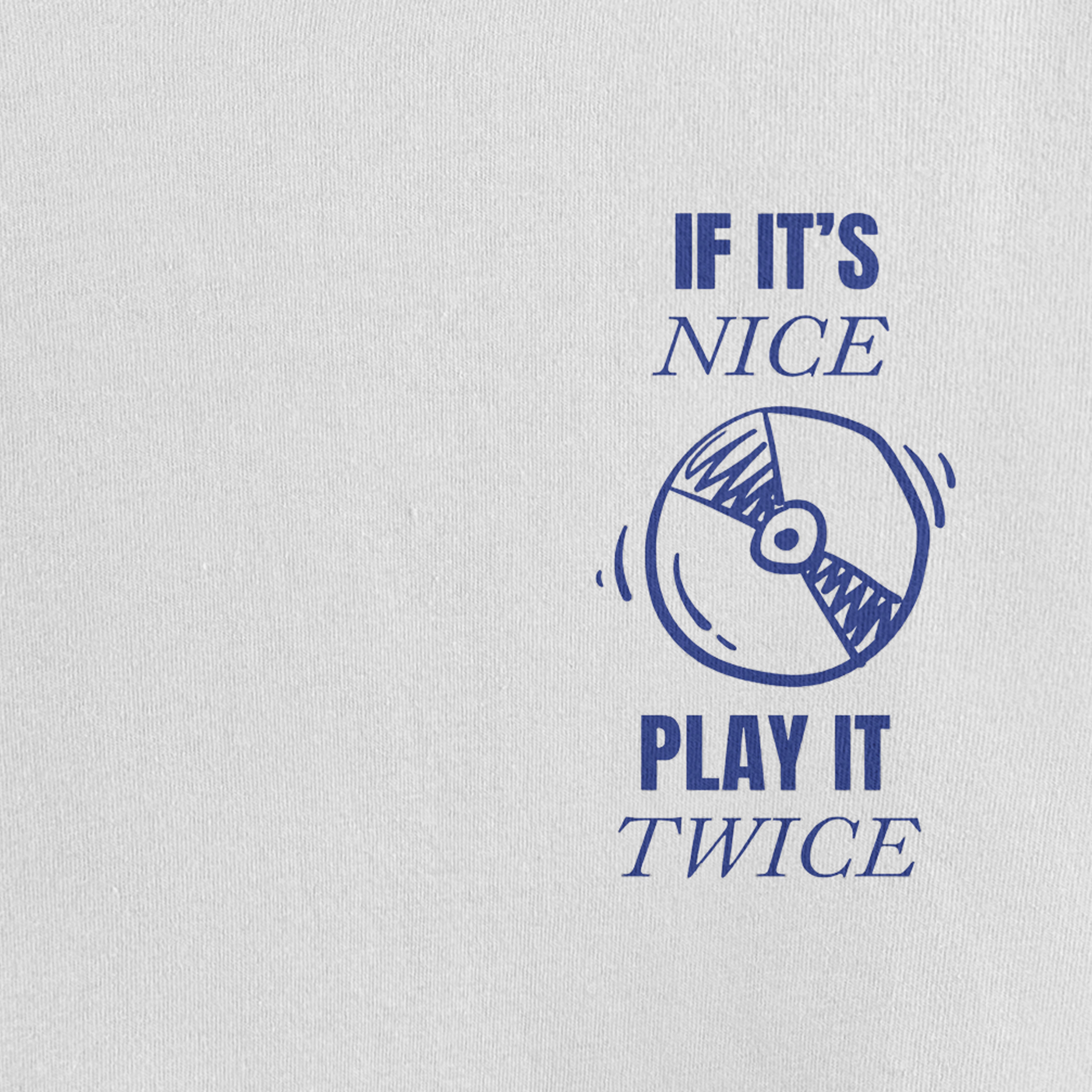 Play It Twice White Oversized 240 GSM Tee
