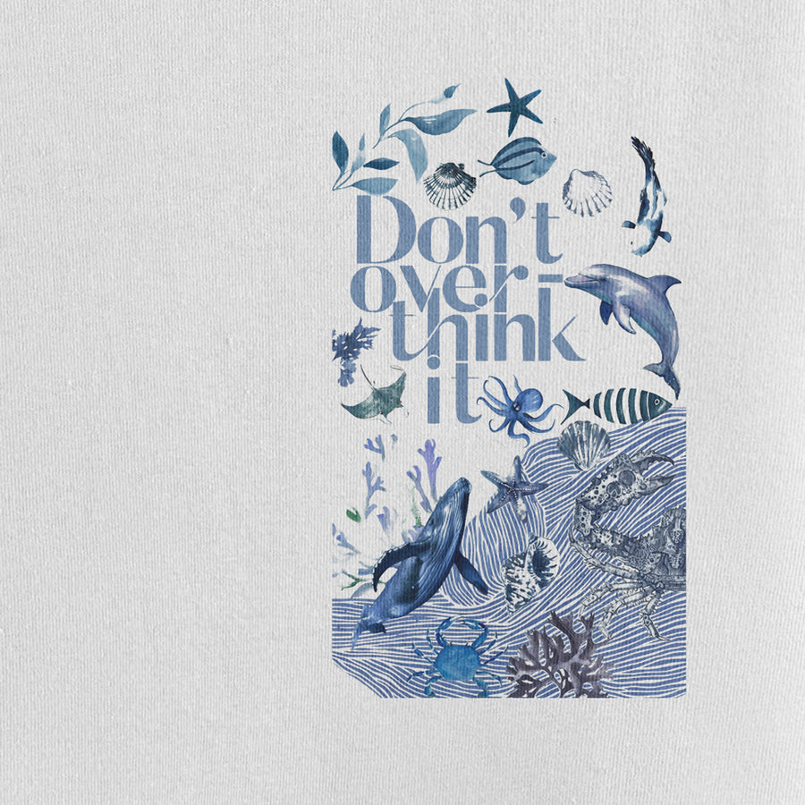 Don’t Overthink White Oversized 240 GSM Tee