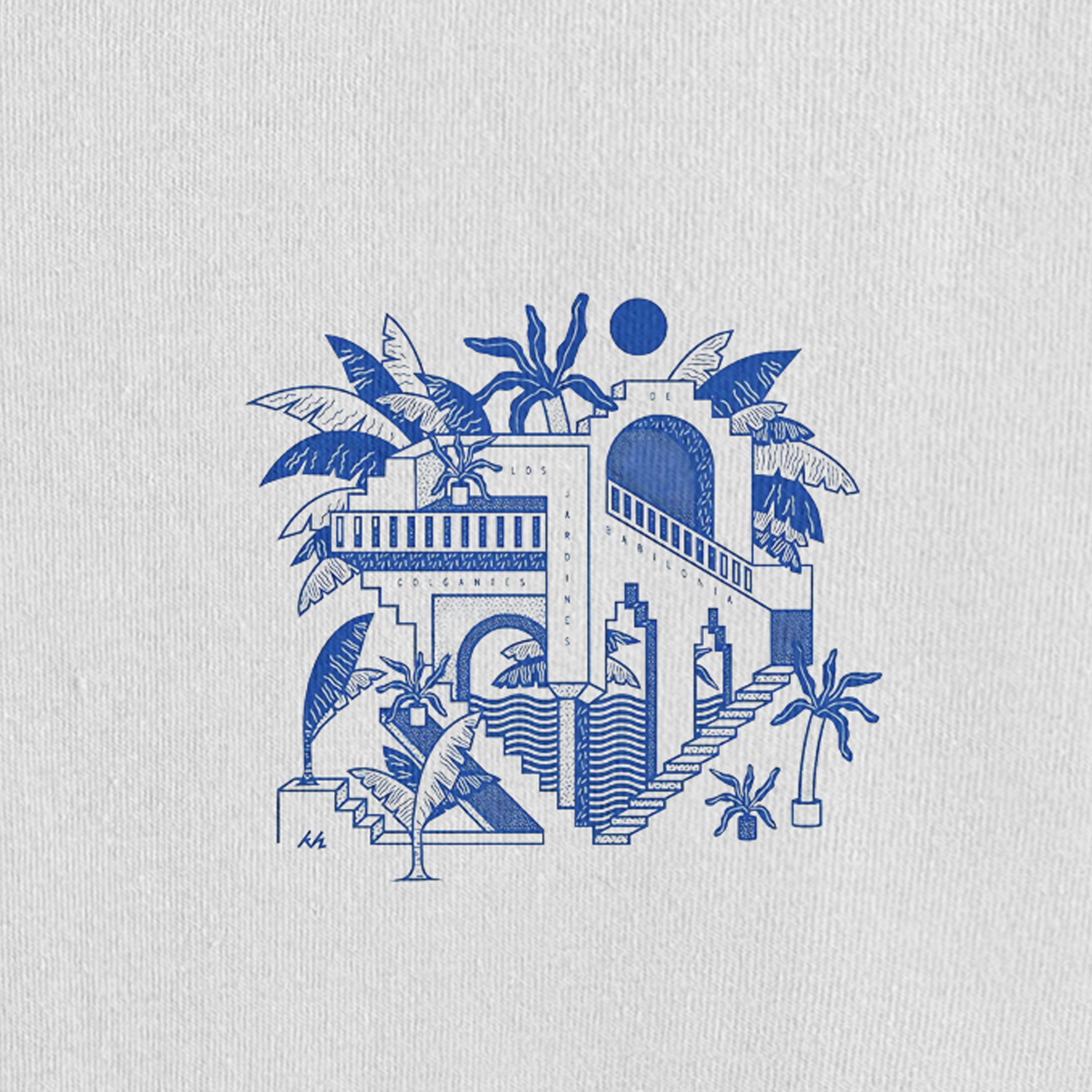 White Daydream Sketch Oversized 240 GSM Tee