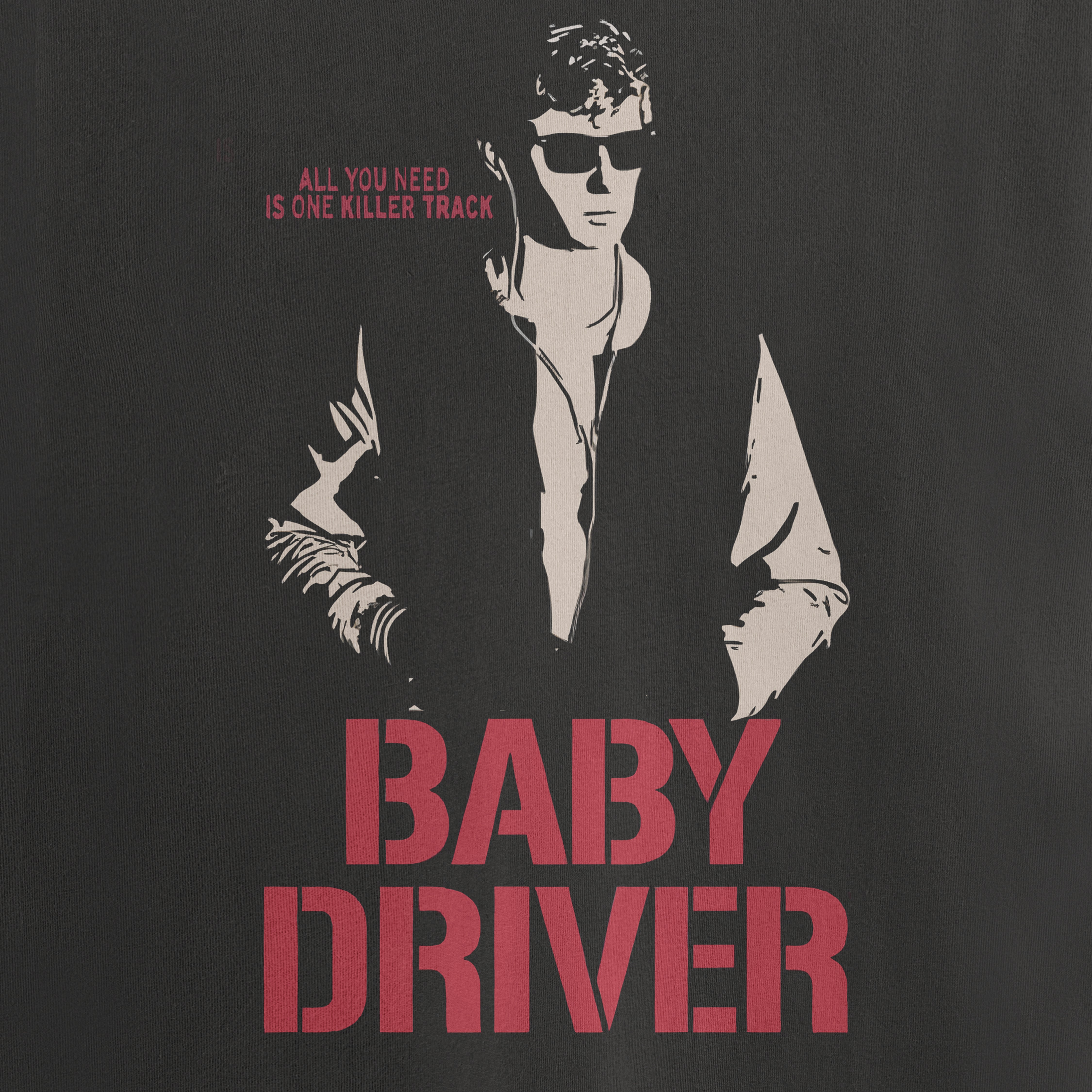 Baby Driver - Killer Track Oversized 240 GSM Tee