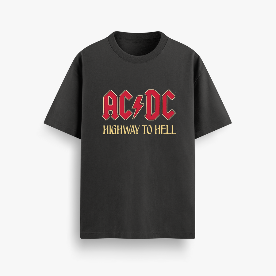 AC/DC – Highway to Hell Oversized 240 GSM Tee