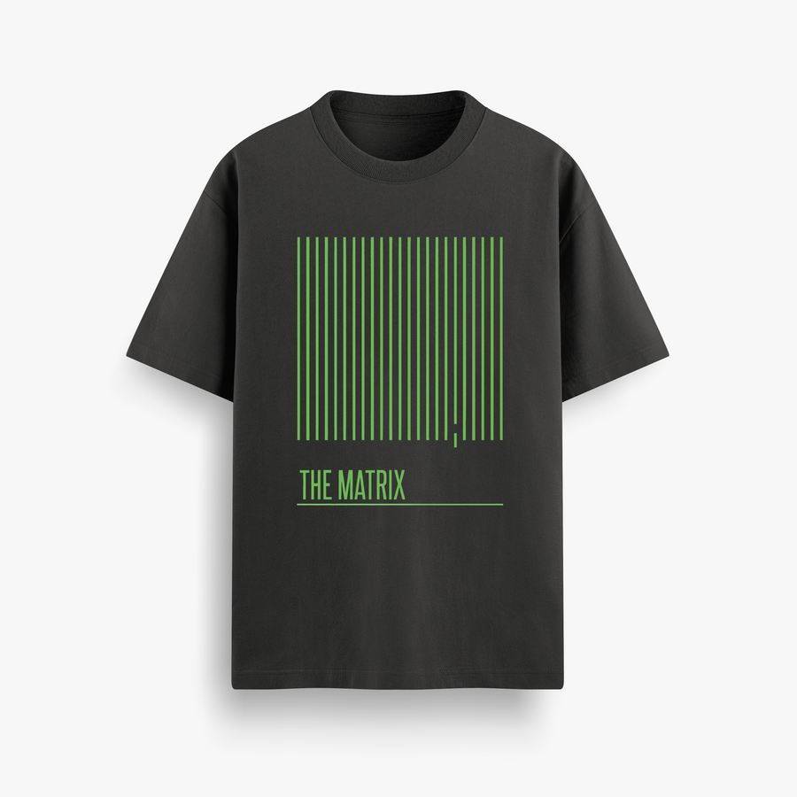 The Matrix - Black Oversized 240 GSM Tee