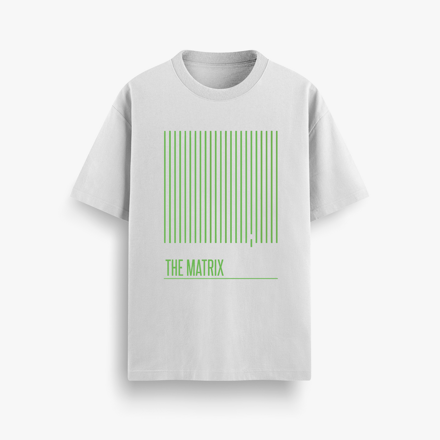 The Matrix - White Oversized 240 GSM Tee