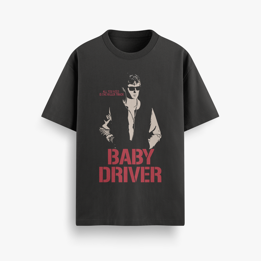 Baby Driver - Killer Track Oversized 240 GSM Tee