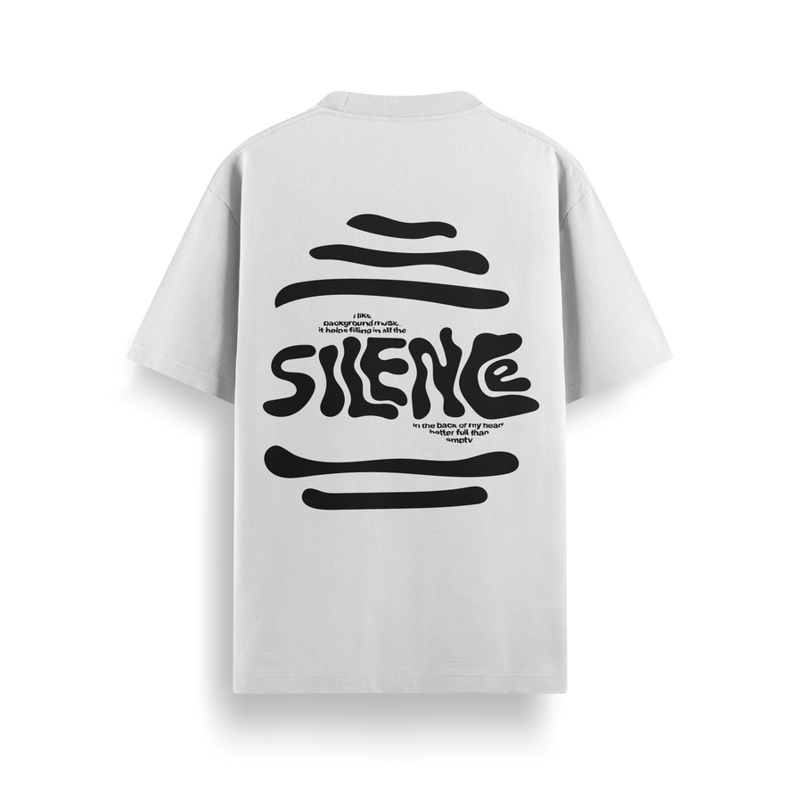Silence Eye Off-White Oversized 240 GSM Tee