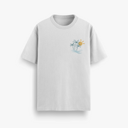 Footprints Off White Oversized 240 GSM Tee