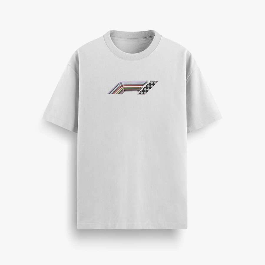 F1 Essentials White Oversized 240 GSM Tee