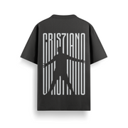 Cristiano Silhouette Black Oversized 240 GSM Tee