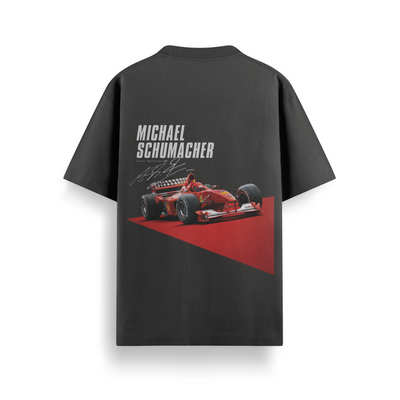 Michael Schumacher Black Oversized 240 GSM Tee