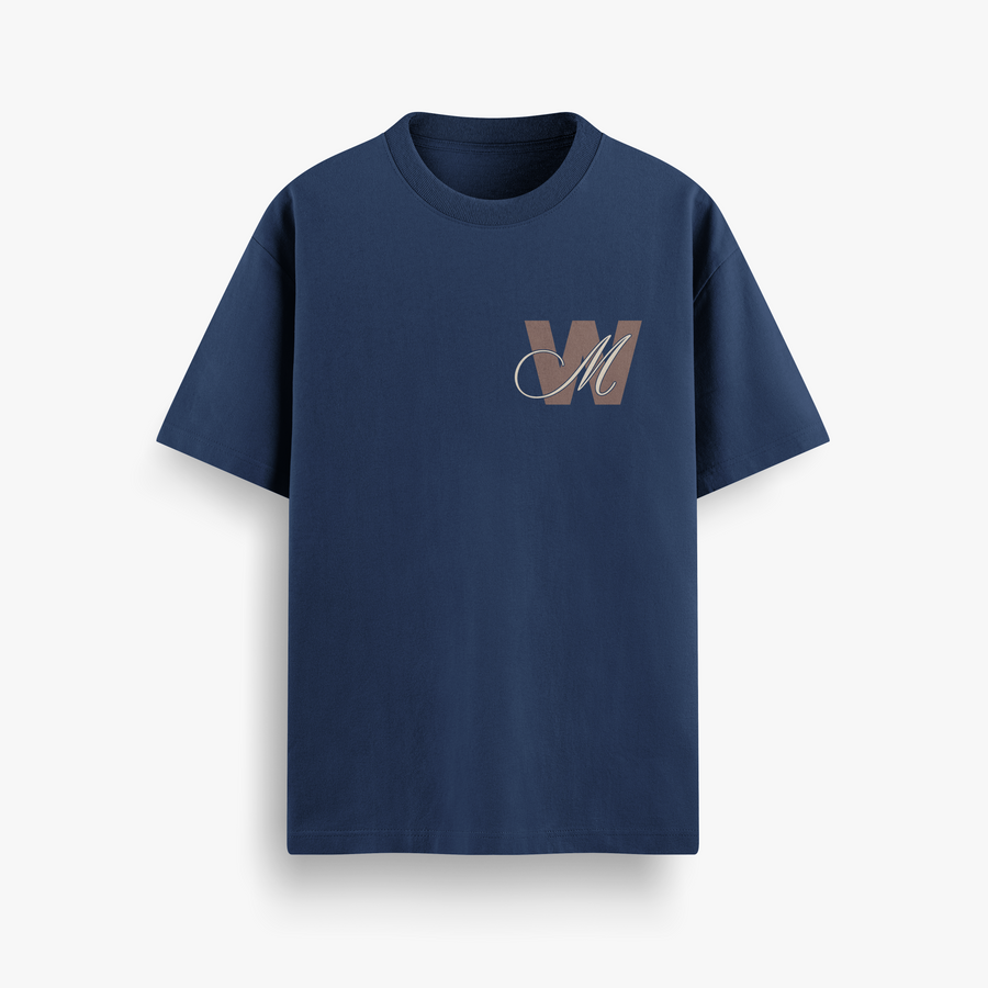 Wild Mindset Navy Oversized 240 GSM Tee