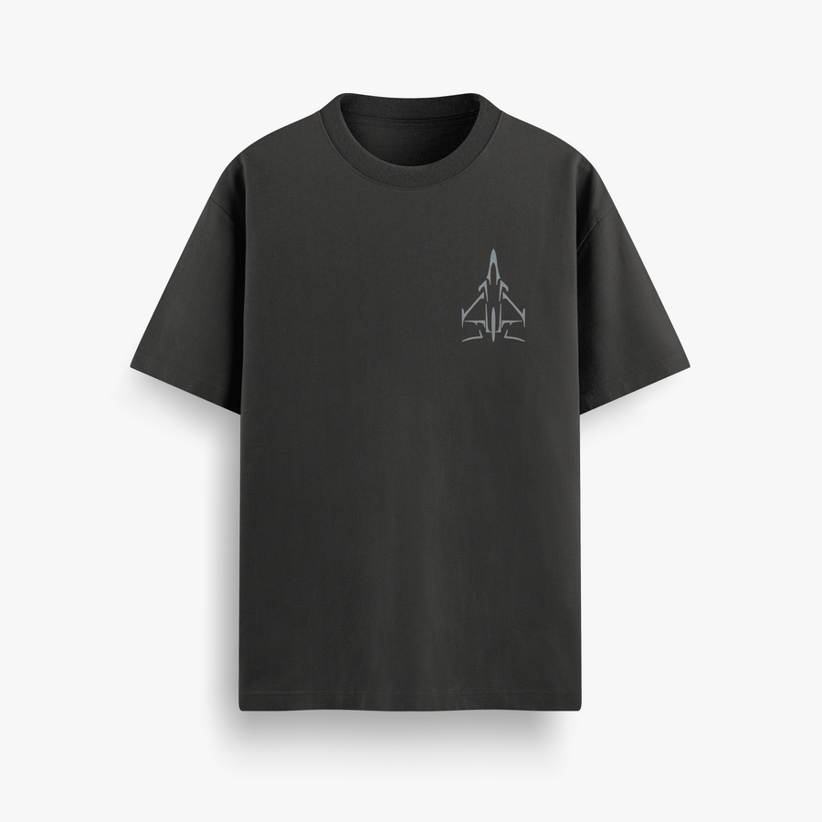 Dassault Rafale Runway Black Oversized 240 GSM Tee