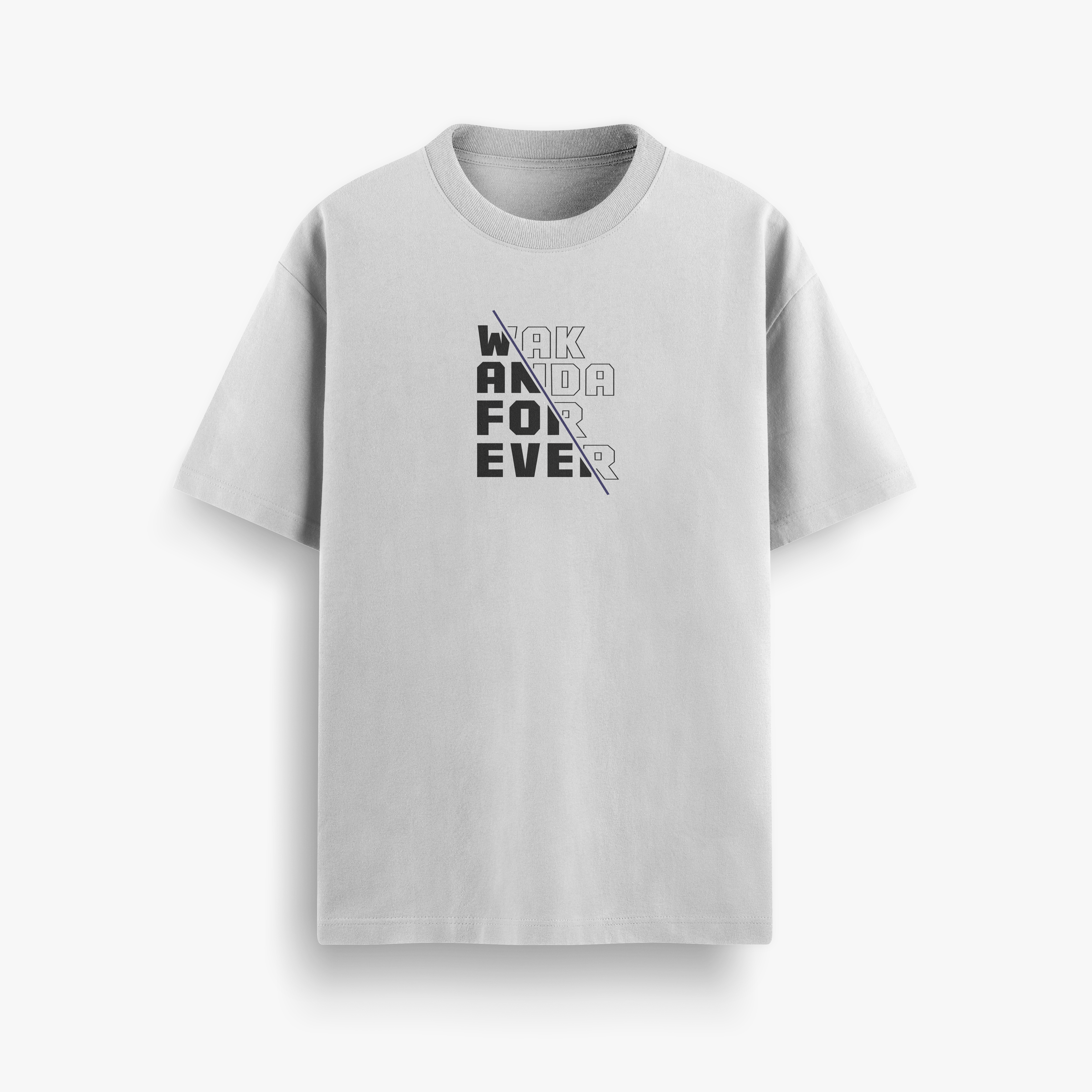 Wakanda Forever White Oversized 240 GSM Tee
