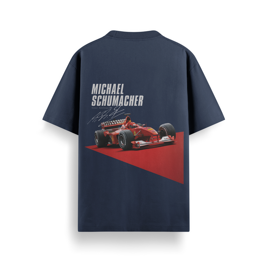 Michael Schumacher Navy Oversized 240 GSM Tee