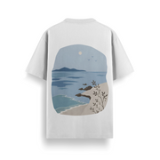 Quiet Shoreline Off White Oversized 240 GSM Tee