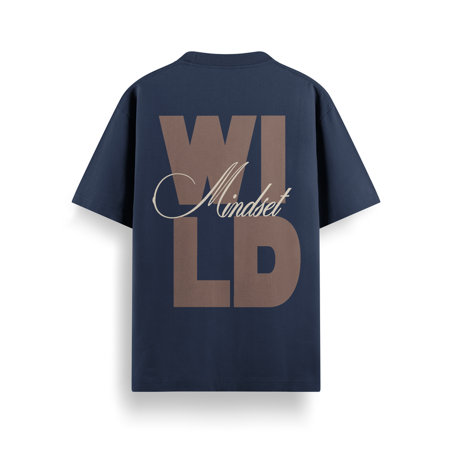 Wild Mindset Navy Oversized 240 GSM Tee