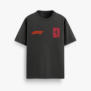 Lewis Hamilton Ferrari Black Oversized 240 GSM Tee