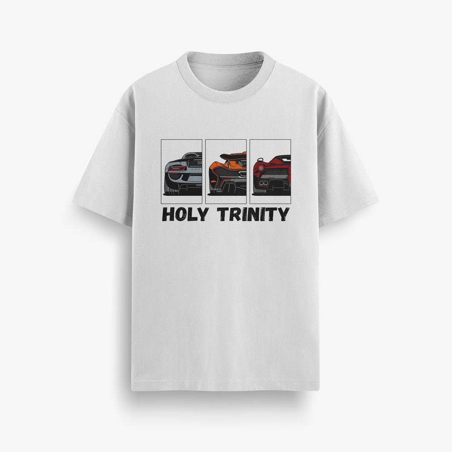 Holy Trinity Hypercars White Oversized 240 GSM Tee