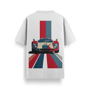 GT40 Le Mans White Oversized 240 GSM Tee