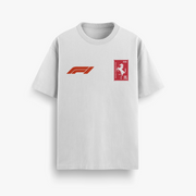 Lewis Hamilton Ferrari Off White Oversized 240 GSM Tee