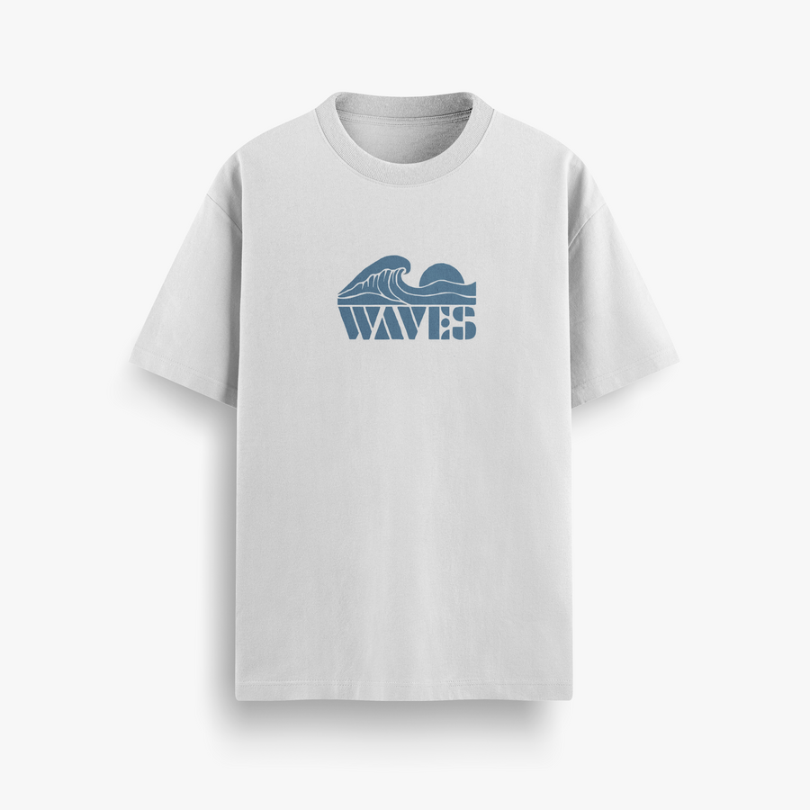 Ride the Waves White Tee