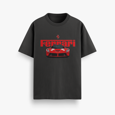 LaFerrari Rossa Black Oversized 240 GSM Tee