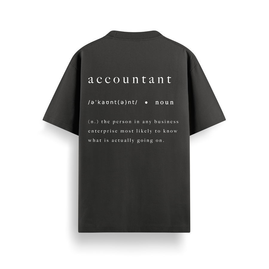 Accountant Mode Black Oversized 240 GSM Tee