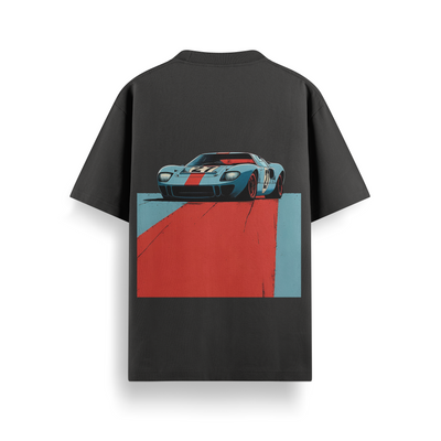 GT40 Gulf Track Black Oversized 240 GSM Tee
