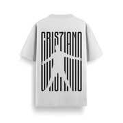 Cristiano Silhouette Off White Oversized 240 GSM Tee