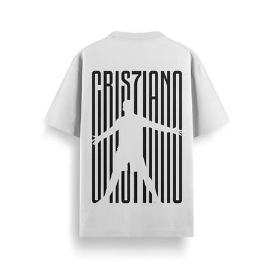 Cristiano Silhouette Off White Oversized 240 GSM Tee