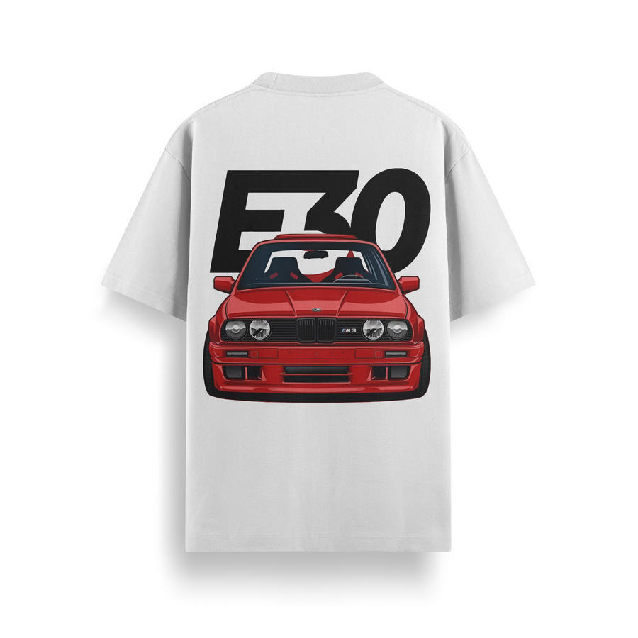 E30 M3 Heritage White Oversized 240 GSM Tee