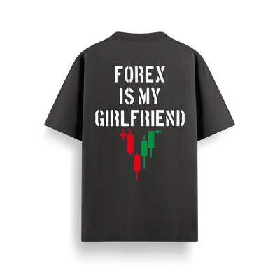 Forex Girlfriend Black Oversized 240 GSM Tee