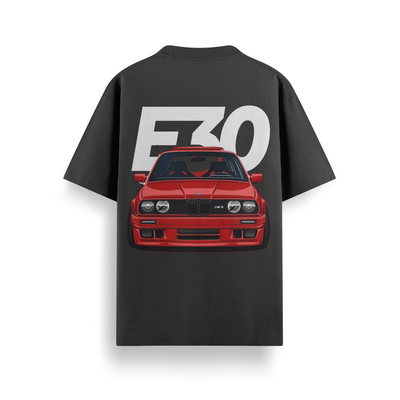 E30 M3 Heritage Black Oversized 240 GSM Tee