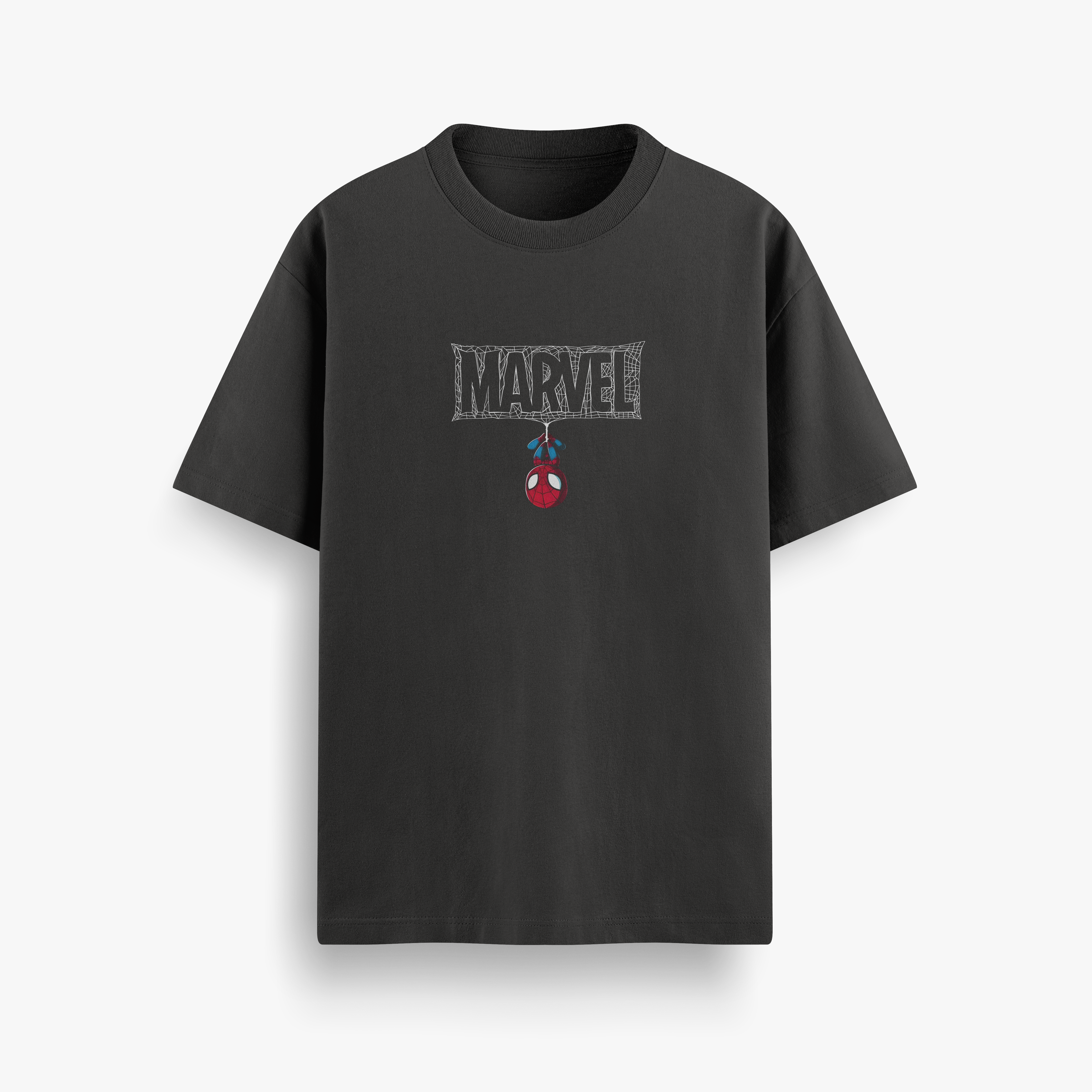 Spiderman Homecoming Black Oversized 240 GSM Tee