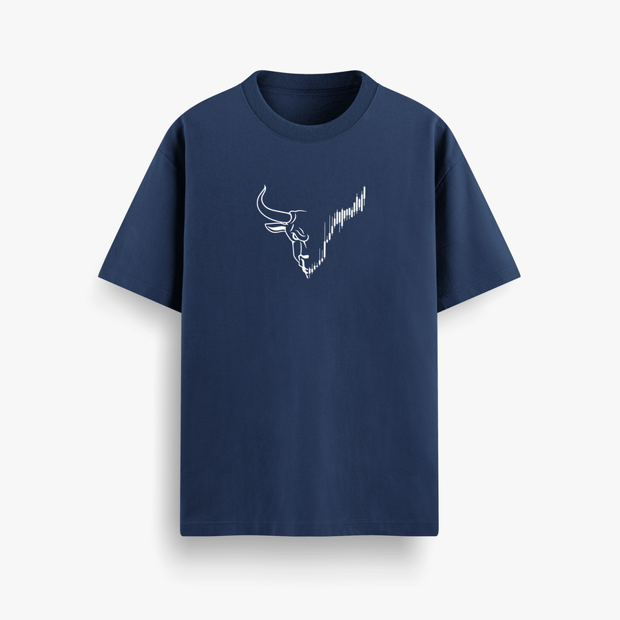 Learn & Earn Navy Oversized 240 GSM Tee
