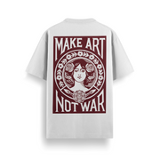 Make Art Off White Oversized 240 GSM Tee