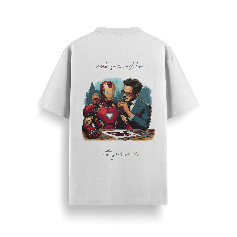 Tony Stark Wishdom Oversized 240 GSM Tee